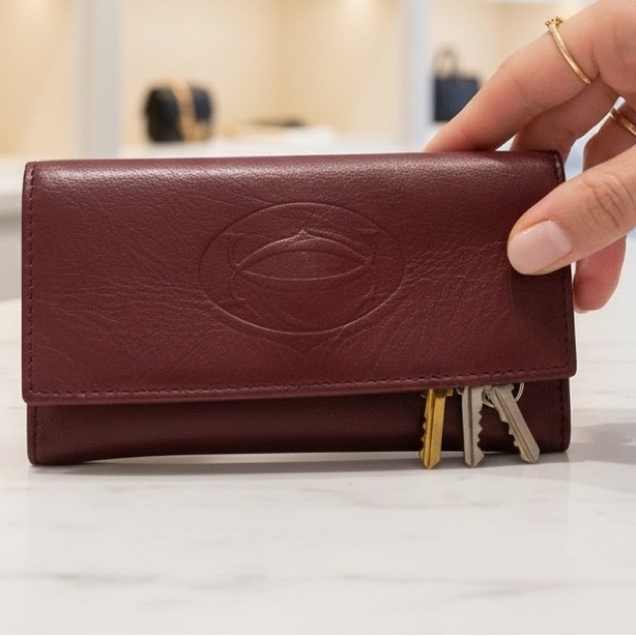 Cartier Accessories - 🇫🇷 🗝️ Authentic Vintage Cartier Burgundy Leather Key Holder | Paris 🗝️🇫🇷